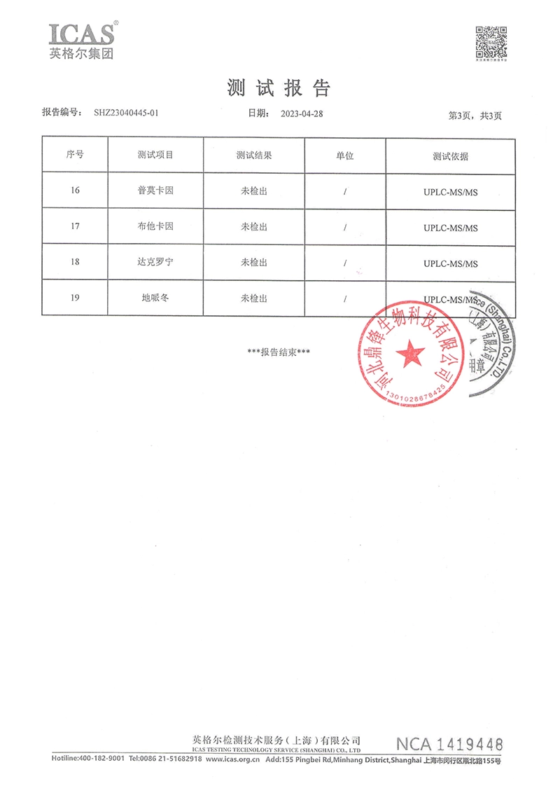 延时中药液麻醉剂成分检测③